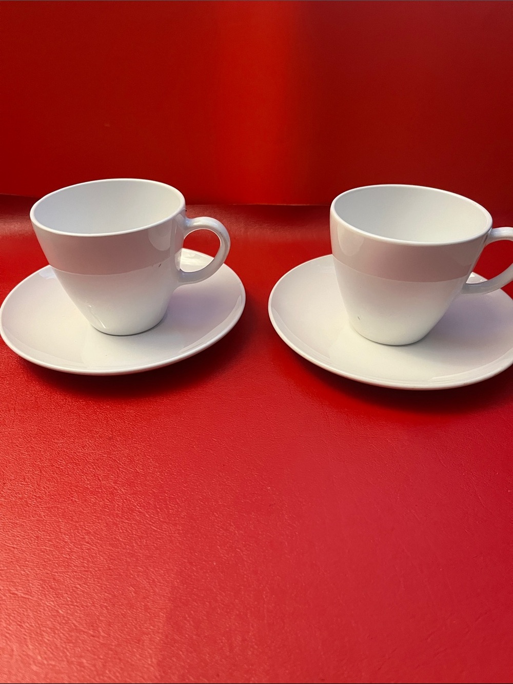 Vintage 1960's Centura by Corning "White Coupe"  set of 2